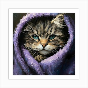 Bathroom Cat 6 Art Print