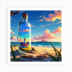 Message In A Bottle 1 Art Print