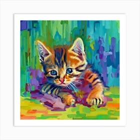 Bengal Kitten Playing Art Print