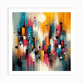 Abstract City Skyline Art Print