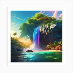 Rainbow Waterfall 3 Art Print