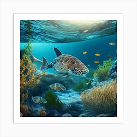 Underwater Seascape Art Print