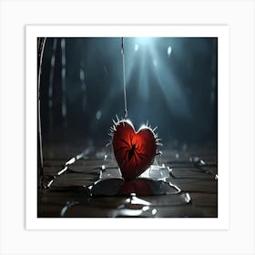 A Heart Stuck In A Spider S Web Groans And Sufferers Art Print