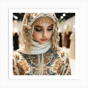 Muslim Woman In Hijab 1 Art Print