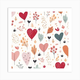 Heart Pattern Art Print