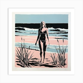 Pink Beach Art Print