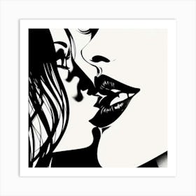 Kissing Art Print