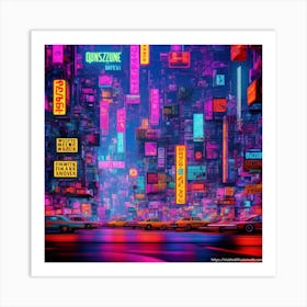 Neon City Art Print