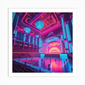 Futuristic Skating Rink Art Print