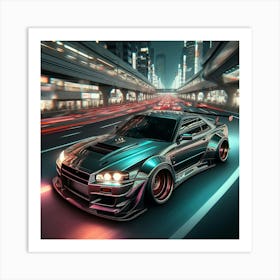 Evening Blast - Skyline GT-R Art Print