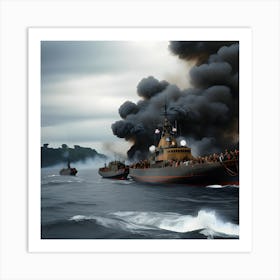 Naval Warfare - Ships at Sea 14 Art Print