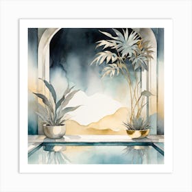 Spa Pool Arrangement Art Print