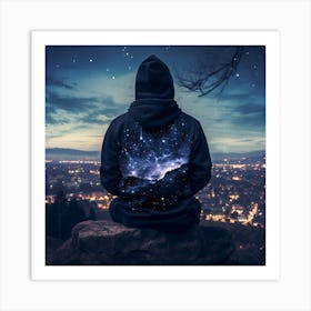 Galaxy Hoodie Art Print