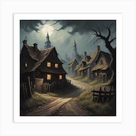 Haunted Village 2 Art Print