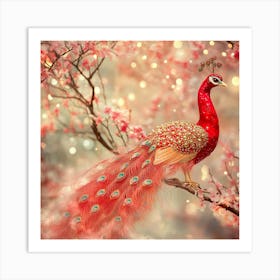 Chinese New Year Peacock Art Print