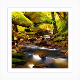 Creek Of Gold 6 Art Print