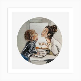 Mother And Child 10 Art Print