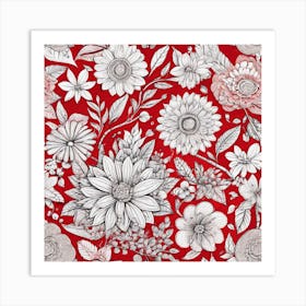 Red Flowers Art Print