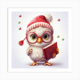 Christmas Owl Art Print