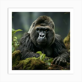 Gorilla In The Forest 1 Art Print