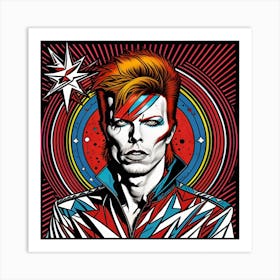 David Bowie Ziggy Stardust Fantasy Poster 2 Art Print