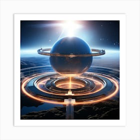 Futuristic Spaceship 57 Art Print