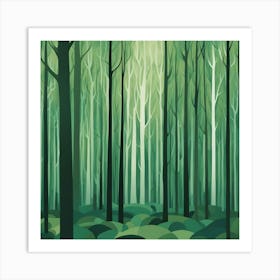 Green Forest 7 Art Print