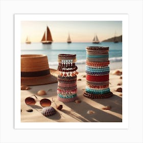 Jewels at thee beach Art Print