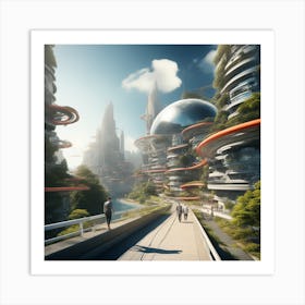 Futuristic City 258 Art Print