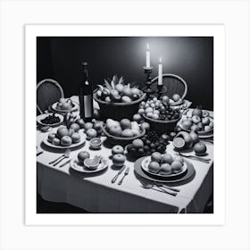 Table Of Fruit Art Print