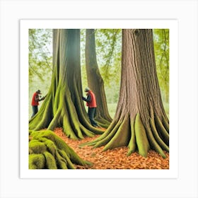 Mossy Trees Art Print