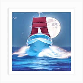 Moonlight Cruise 31 Art Print