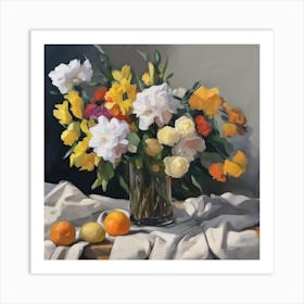 Still Life With Flowers Art Print