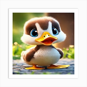 Cute Duck Art Print