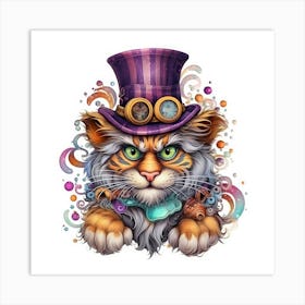 Steampunk Cat 17 Poster