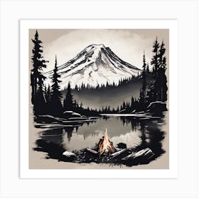 Mt Rainier Art Print