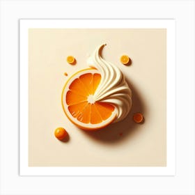 Orange Whipped Cream Art Print