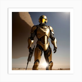 Halo iron armor in space Art Print