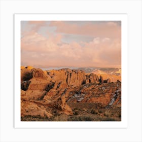 Utah Mountain Sunset Art Print