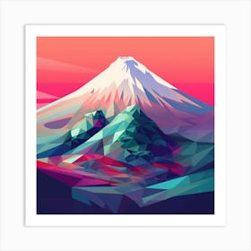 Abstract Mountain Landscape Art Print