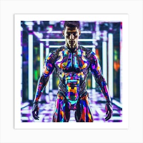 Futuristic Man In Futuristic Suit 62 Art Print