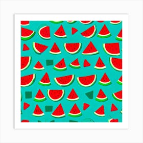 Watermelon Pattern Art Print