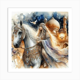 Fairy On A Horse13 Art Print