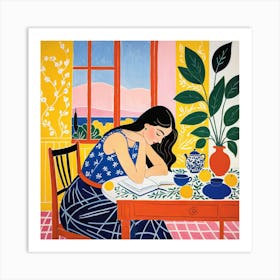 Woman Reading 6 Art Print