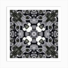 Gray Pattern Alcohol Ink 4 Art Print