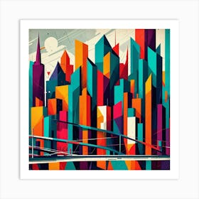 Abstract Cityscape 9 Art Print