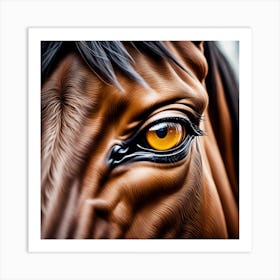 Eye Of A Horse 42 Art Print