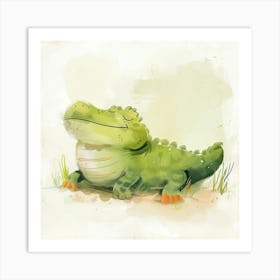 Charming Illustration Alligator 4 Art Print