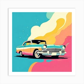 Classic Car Painting Art Print