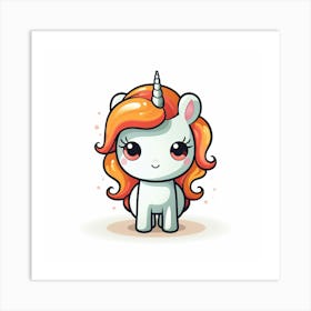 Cute Unicorn 631 Art Print